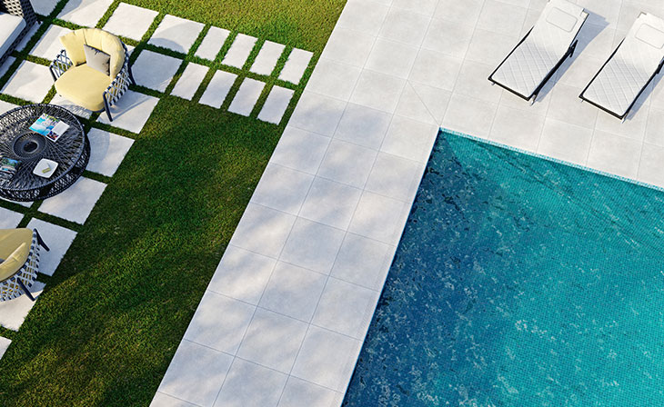 плитка возле бассейна