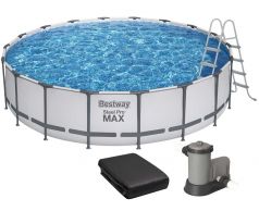 Каркасный бассейн Bestway 56462 (549х122 см) с картриджным фильтром, лестницей и защитным тентом