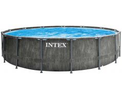 Каркасный бассейн Intex 26742 GREYWOOD (457х122 см) с картриджным фильтром, лестницей и тентом