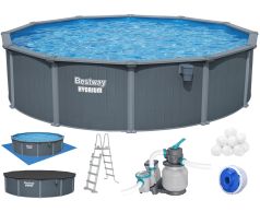 Сборный бассейн Bestway Hydrium 561CS (549х132 см) с песочным фильтром, лестницей и тентом