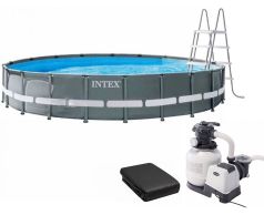 Каркасный бассейн Intex 26334 ULTRA XTR (610х122 см) с песочным фильтром, лестницей, подложкой и тентом