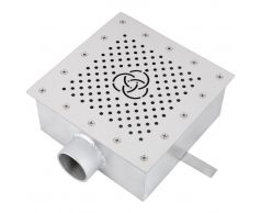 Злив донний Aquaviva AISI 304 (350х350 мм) квадратний, під бетон/лайнер