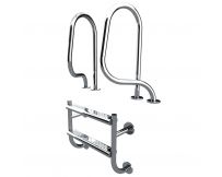 Сходи для басейну Aquaviva фігурні (3 сходинки), з двох частин, AISI-304