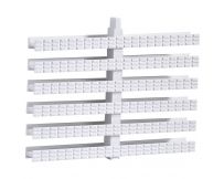 Переливная решетка Aquaviva Classic с центральным соединением 245x25 мм (белая, 1-е соединение)