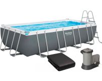 Каркасный бассейн Bestway 56465 (549x274x122 см) с картриджным фильтром, лестницей и тентом