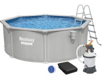 Сборный бассейн Bestway Hydrium 56574 (360x122 см) с песочным фильтром, лестницей и тентом