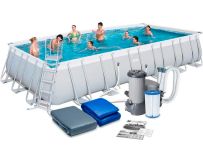 Каркасный бассейн Bestway 56474 (732х366х132 см) с картриджным фильтром, лестницей и тентом