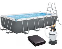 Каркасный бассейн Bestway 56671 (488х244х122 см) с песочным фильтром, лестницей и тентом