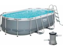 Каркасный бассейн Bestway 56620 (427х250х100 см) с картриджным фильтром и лестницей