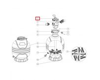 Кран шестиходовий Emaux 1.5'' Т/MFV 88281550B, (верхнє підключення)