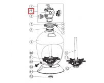 Манометр Aquaviva 100PSI сталевий, верхній
