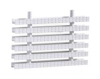 Переливна решітка Aquaviva Classic з подвійним з'єднанням 245x25 мм (біла)