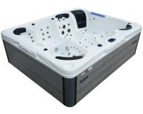 СПА-басейн Aquajoy Saint-Tropez (280х230х95 см), Сріблясто-білий мармур