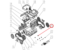 Заднє гальмівне колесо до пилососа Wybotics WY200, (Bottom obstacle wheel №21)