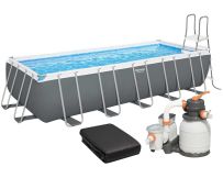 Каркасный бассейн Bestway 5612B (640х274х132 см) с песочным фильтром, лестницей и тентом