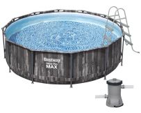 Каркасный бассейн Bestway Wood Style 5614X (366х100 см) с картриджным фильтром и лестницей