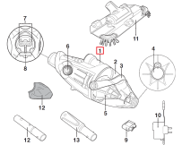 Блок мотора та акумулятор Kokido для пилососа Voltera 25 (EV25ASM01)
