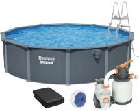 Сборный бассейн Bestway Hydrium 561CS (549х132 см) с песочным фильтром, лестницей и тентом