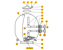 Фланець 110 мм для фільтра Aquaviva AP 1400-1600 мм