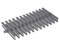 Переливна решітка Aquaviva KP HKE01-G Classik із центральним з'єднанням 145x25 мм (сіра)