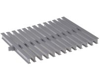 Переливна решітка Aquaviva KP HKE03-G Classik із центральним з'єднанням 245x25 мм (сіра)