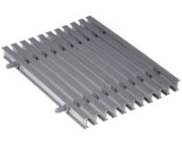 Переливна решітка Aquaviva KP HKE08-G Classik із подвійним з'єднанням 295x25 мм (сіра)