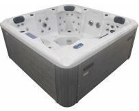 СПА-басейн Aquajoy Santorini (220х220х95 см), Сріблясто-білий мармур