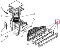 Комплект прокладок, фланця, декору X-Line для скімера Hayward X-Pro 600, світло-сірий