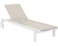 Шезлонг Aquajoy Casablanca, белый с серо-коричневым