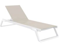 Шезлонг Aquajoy Tropic, белый с серо-коричневым