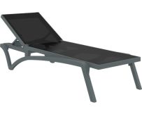 Шезлонг Aquajoy Pacific, темно-серый с черным