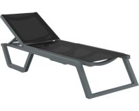 Шезлонг Aquajoy Rio PRO, темно-сірий із чорним