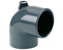 Коліно ПВХ Hidroten "AIR", 90°, з металевим кільцем