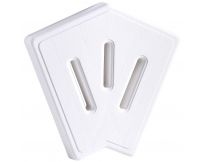 Угловой элемент Aquaviva для переливной решетки Classiс и Grift, (45°, 295/25 мм, белый)