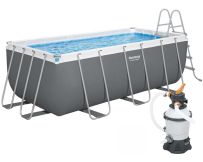 Каркасный бассейн Bestway 56457 (412х201х122 см) с песочным фильтром и лестницей