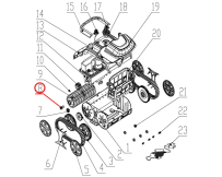 Шестерня роликова до пилососа Wybotics WY200, (roller gear №8/WY200)