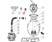 Заглушка з ущільнювальним кільцем G1-1/2'' для фільтраційної установки Aquaviva Lagoon, (201005344)