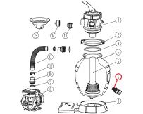 Зливна заглушка для фільтраційної установки Aquaviva Lagoon 250/400 (297050935)