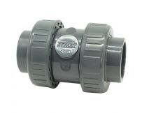 Зворотний клапан ПВХ Effast кульовий, з ущільненням EPDM