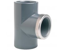 Тройник ПВХ Effast 90° c металлическим кольцом