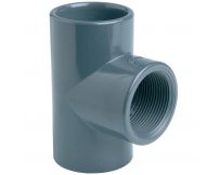 Трійник ПВХ Effast 90° перехідний, з різьбою