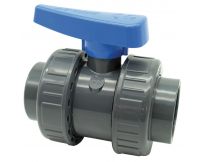 Кран кульовий ПВХ Effast з внутрішньою різьбою