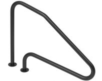 Поручень Flexinox 87188143 для римських сходів FX-01 Nero (1255 мм, фланець, AISI-316L)