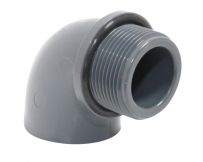 Колено ПВХ Hidroten 90°, наружная резьба, с уплотнителем