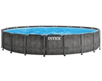 Каркасный бассейн Intex 26744 GREYWOOD (549х122 см) с картриджным фильтром, лестницей и тентом