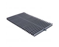 Переливна решітка Aquaviva KTG-30 Classic з центральним з'єднанням, 295x25 мм (сіра)