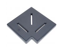 Угловой элемент Aquaviva KKG-20-1 Classic для переливной решетки, 90°, 195х25 мм (серый)