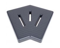 Угловой элемент Aquaviva KKG-20-2 Classic для переливной решетки, 45°, 195х25 мм (серый)