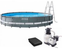 Каркасный бассейн Intex 26334 ULTRA XTR (610х122 см) с песочным фильтром, лестницей, подложкой и тентом