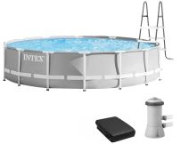 Каркасный бассейн Intex 26720 Premium (427х107 см) с картриджным фильтром, лестницей и тентом